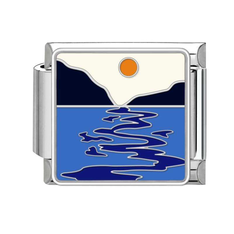 Blue Night Starry Sky Moon Star Cats Dog Heart Butterfly Italian Charm Links Fit 9mm Stainless Steel Bracelet Women DIY Making