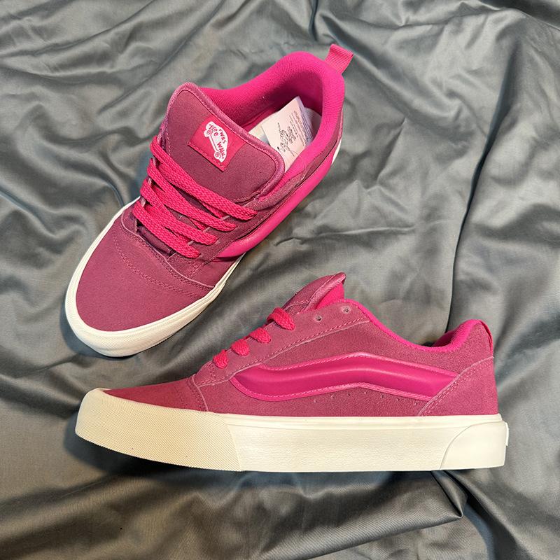 Knuskool Black Scottish Light Luxury Board Shoes American Retro Chubby Bread Shoes Casual Couple Board Shoes 38