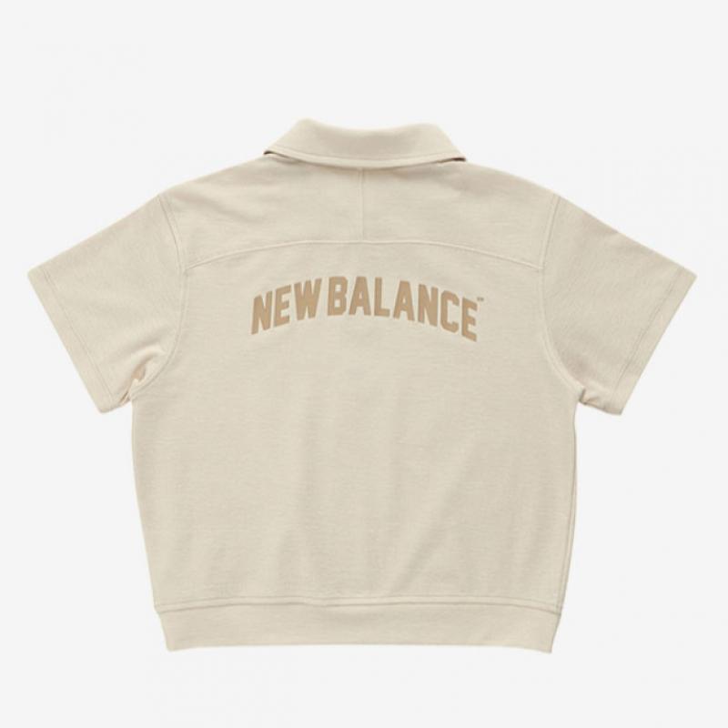 New Balance Half Club  Kids Collar Short Sleeve Sweat Set Up Nk9ye2101u 64 Short Sleeve Tee