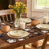 Retro Coffee Themed Placemat American Country Waterproof Dining Table Mat Coffee Enthusiast Insulated Placemat