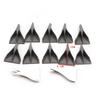 Carbon Fiber Universal Shark Fin 10Pcs/Set Kit Car Roof Wing Windshield Vortex Generator Spoiler For Windscreen