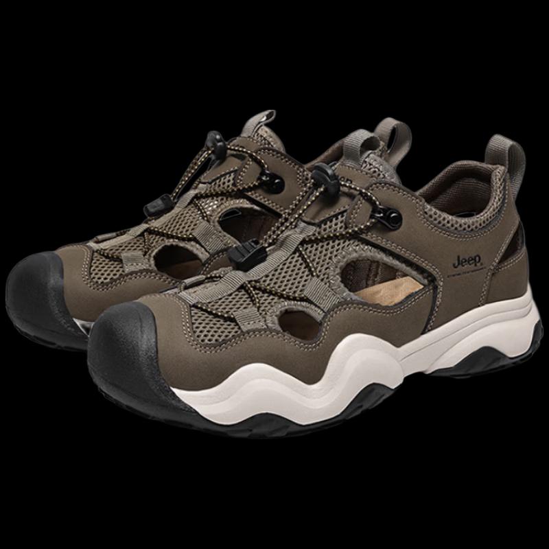 Jeep Men s Outdoor Leather Sandals 39