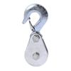 1Pcs High Strength Steel Single Wheel Lifting Rope Pulley Block Pulley Hooks 0.5/1 Tons Load Bearing Single Wheel Rollers