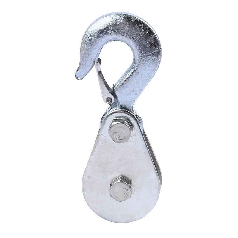 1Pcs High Strength Steel Single Wheel Lifting Rope Pulley Block Pulley Hooks 0.5/1 Tons Load Bearing Single Wheel Rollers