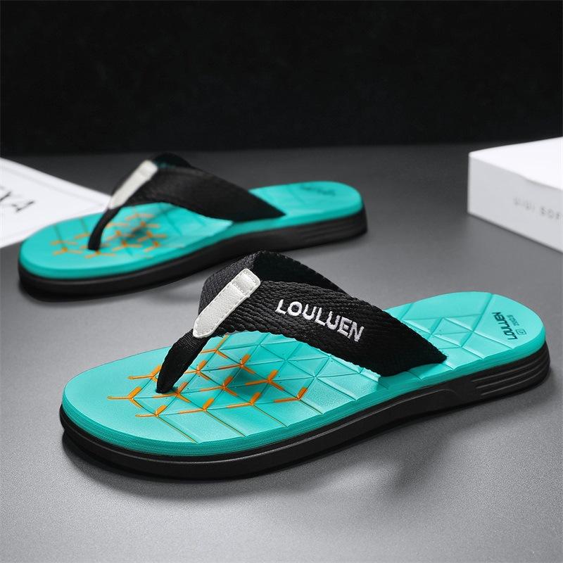 

2025 летние шлепанцы мужская персонализированная верхняя одежда пляжная обувь тренд для активного отдыха мягкая подошва нескользящие классные тапочки мужской тренд 39