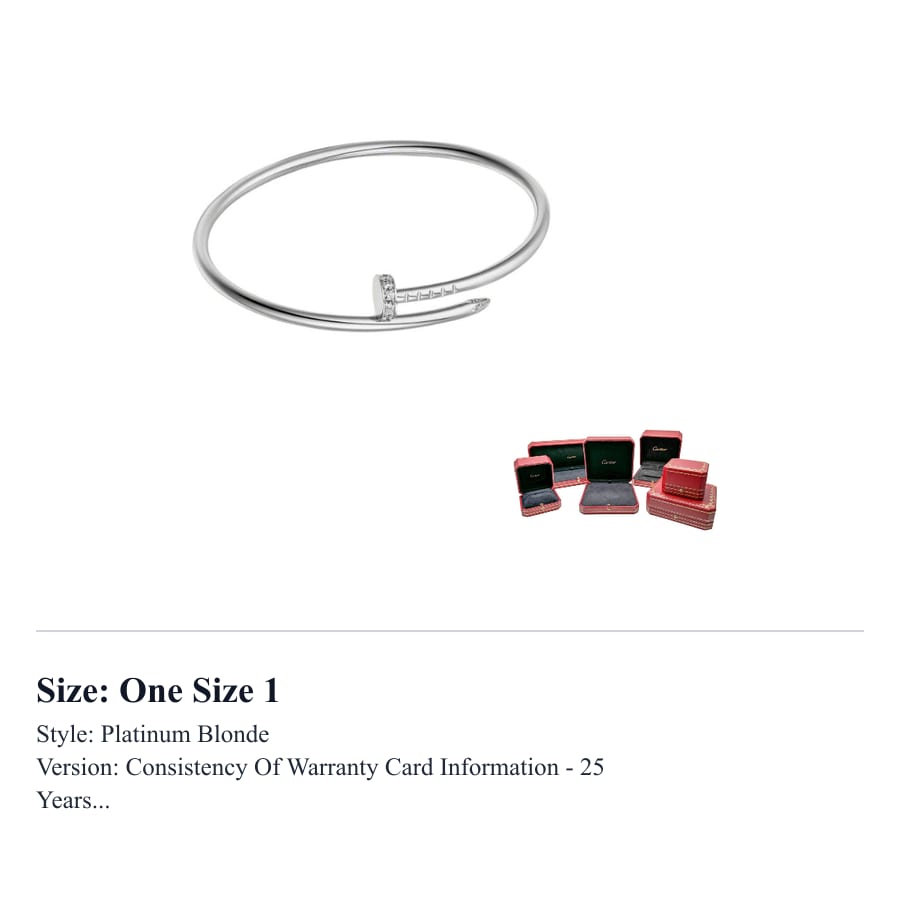 Cartier 18K white gold Juste Un