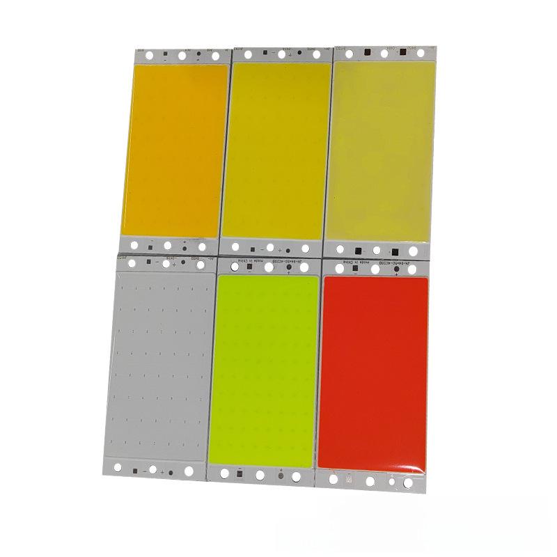 94x50mm 20W 12V COB LED Light Board - Square White & Red Light Source