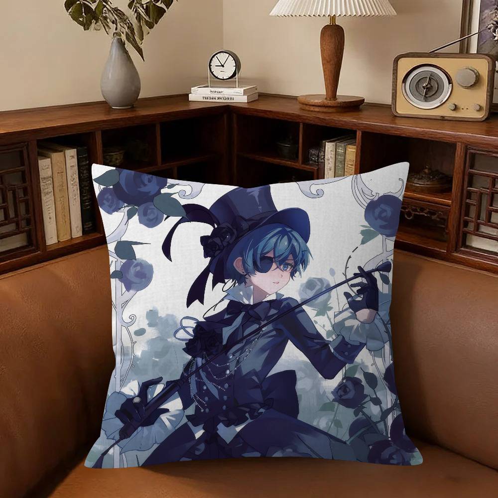Anime B-Black B-Butler Cushion Pillow Cushion Cover Pillowcase Living Room Sofa Home Decor