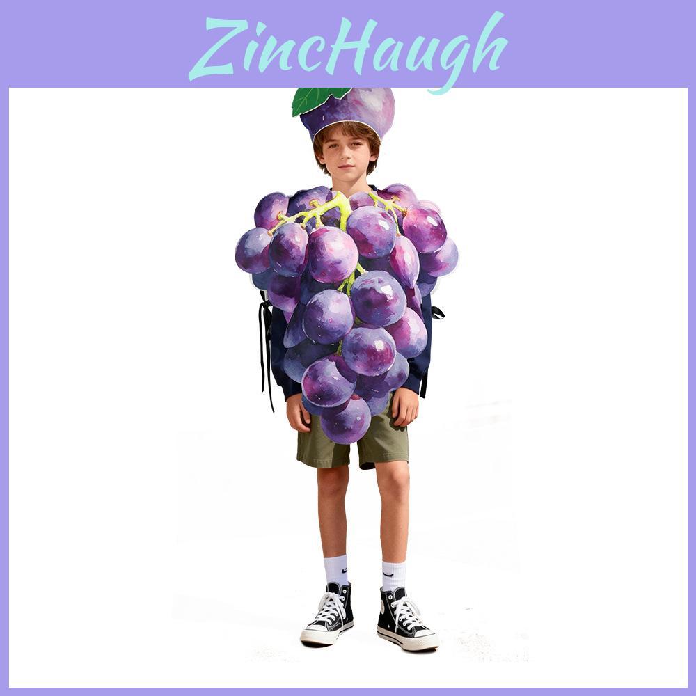 Grape Costume Plush Fruit Party Cosplay For Adults And Kids Fun Stagewear