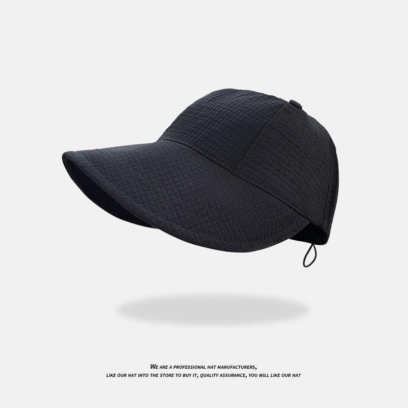 Простая однотонная клетчатая текстура Женская повседневная кепка-бейсболка от солнца для активного отдыха чёрный