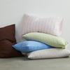 1pc Simple Korean Style Pillow Cover Stripe 48x74cm Soft Comfortable Covers Cotton Pillow Cover Pillow Beds Home Decoration Gift