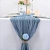 Tischläufer im Bohème-Stil Blau Polyester Tischdecke Gaze für Hochzeit Candlelight-Dinner