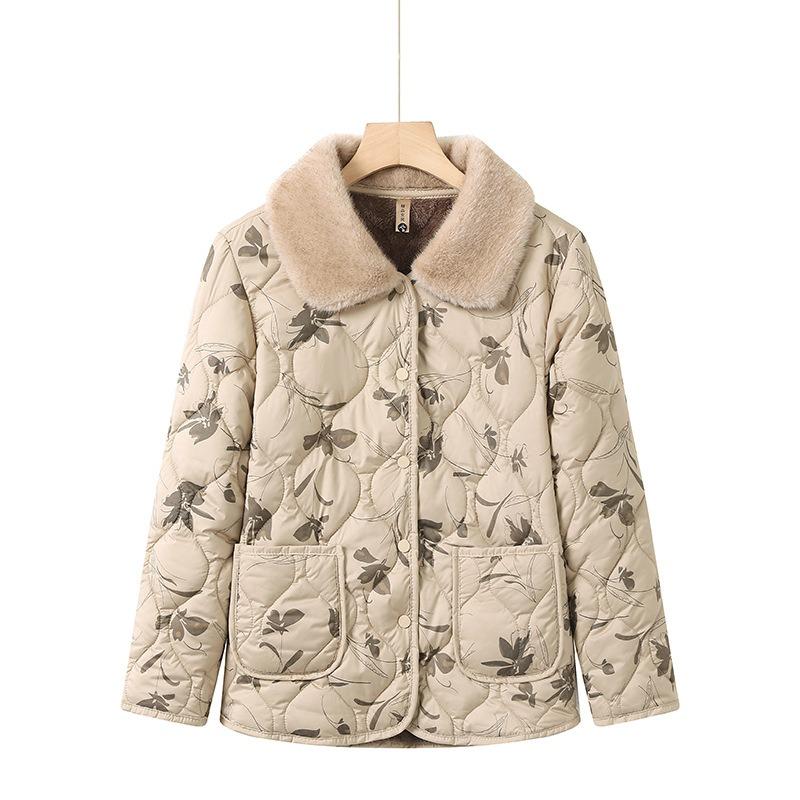 Fleece autumn and winter cotton-padded clothes, winter cotton-padded jackets, new warm cotton-padded jackets, thickened women's jackets