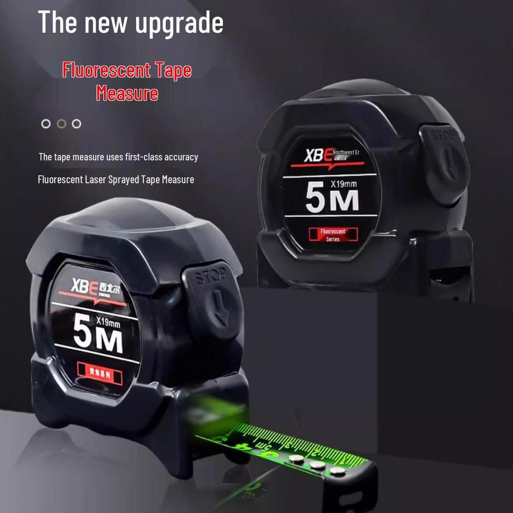 High-Tech Fluorescent Tape Measure: Durable, Wear-Resistant, Enhanced Steel Design