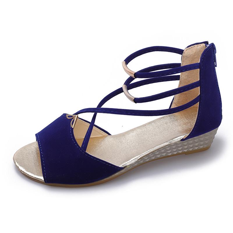 New Summer Sandals 2025 Ladies fashion bags Shoes Solid color minimalist fish mouth shoes Low heel back zipper Women's sandals