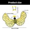 3Pieces Animal Bumblebees Costumes Honeybee Costume Set Halloween Cosplay Costumes Fun Pretend Play Accessories