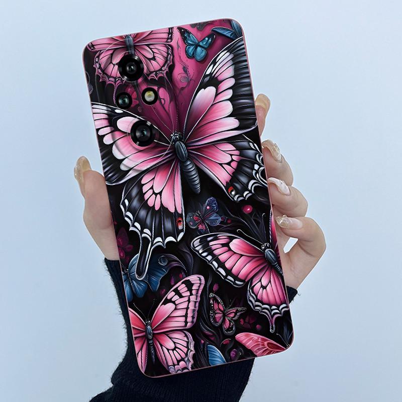 Cartoon Case For Honor 200 100 Honor200 Honor100 Pro Lite 5G Liquid Silicone Camera Lens Protector Phone Case Soft Back Cover