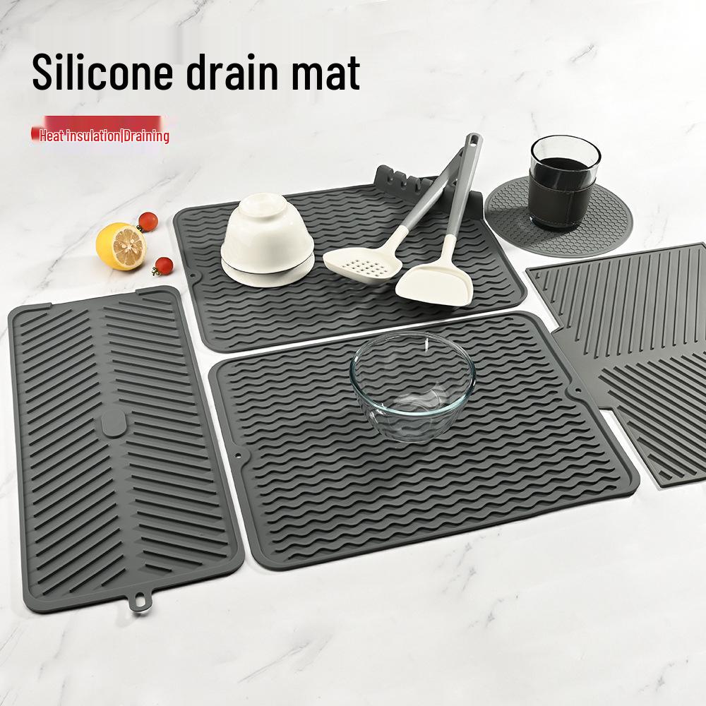 Heat-Resistant Wave Pattern Non-Slip Silicone Kitchen Mat