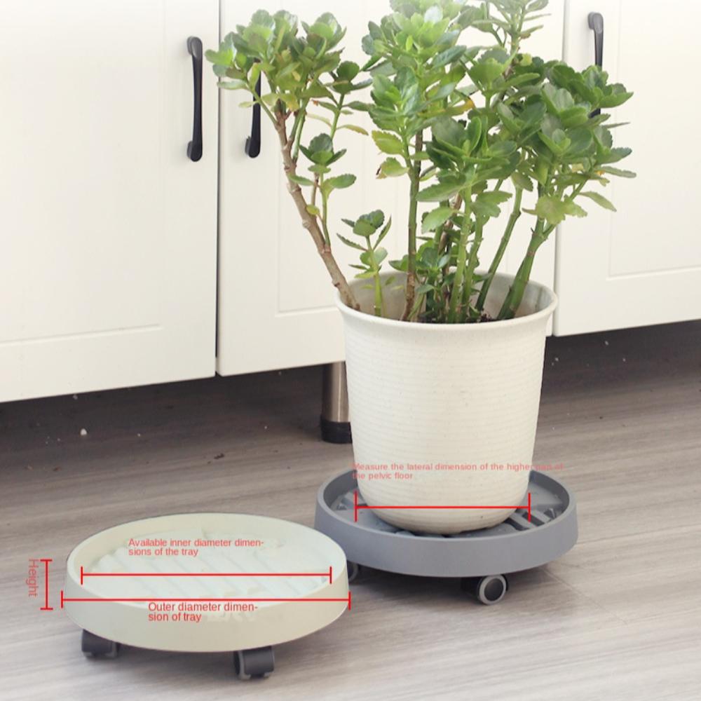 Mobile Flower Pot Stand Trays Plastic Bonsai Plants Trays New Plant Pot Tray  Gardening