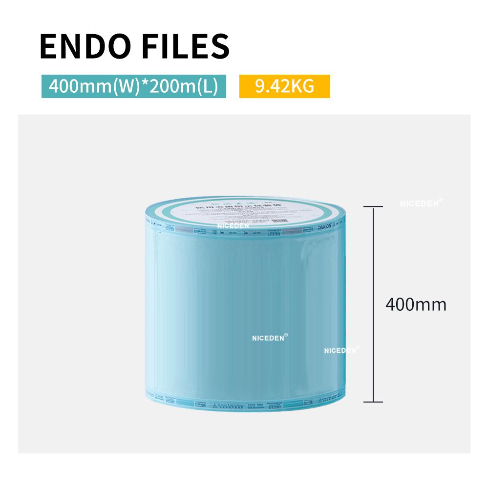 Niceden 14 Inches Hot Selling Medical Devices Packaging Pouch Dental Steam Eto Autoclave Heat Sealing Sterilization Flat Rolls Reel
