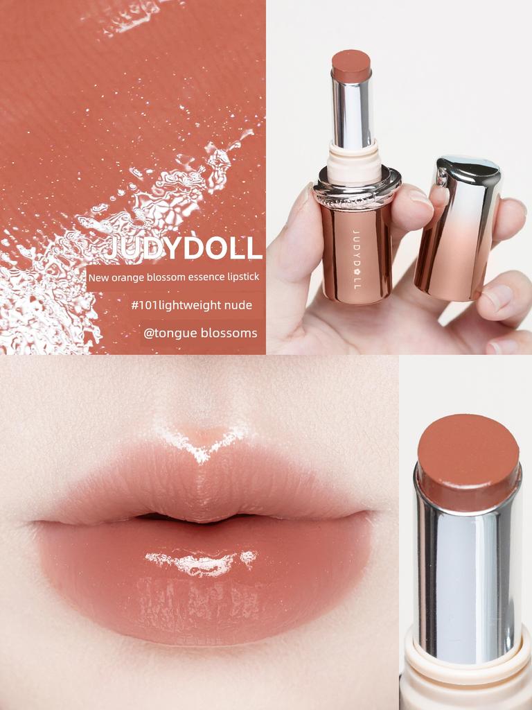 Autumn Low-Saturation Nude Brown Aesthetics! Judydoll Orange Blossom Essence Lipstick Moisturizing Lip Gloss Mirror-Like Water Shine