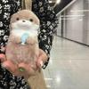 Cute Little Otter Hug Fish Plush Doll Pendant Gift Kawaii Girl Heart Keychain Backpack Decor Creative Toy Keyring Accessory Gift