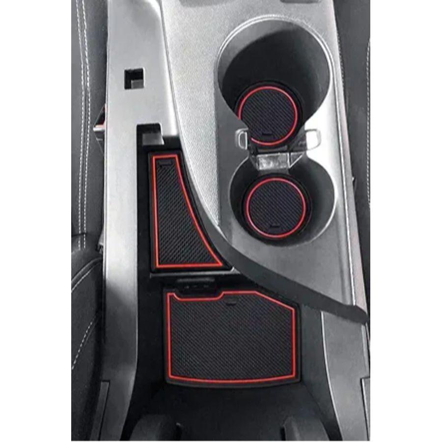 Accessories for 2016-2024 Interior Non-Slip Anti Dust Cup Holder erts, Red