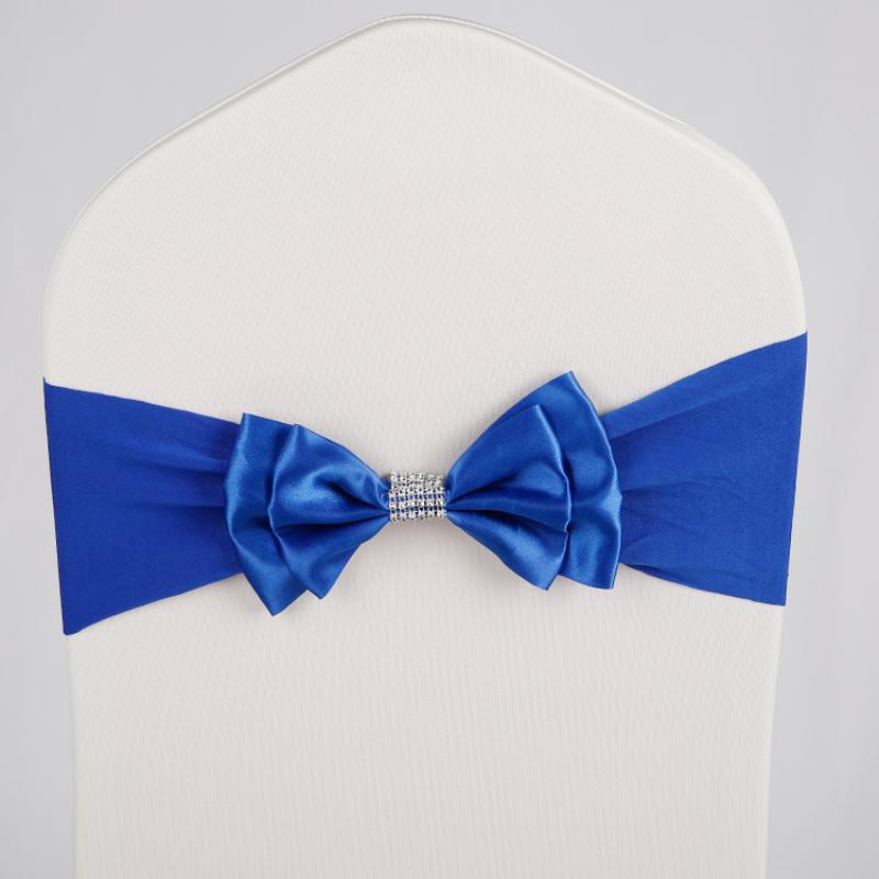 Spandex Chair Sash Sophisticated Wedding Chair Sash Satin Chair Ribbon Multifunctional Double Layer Bow Tie For Banquets Halls