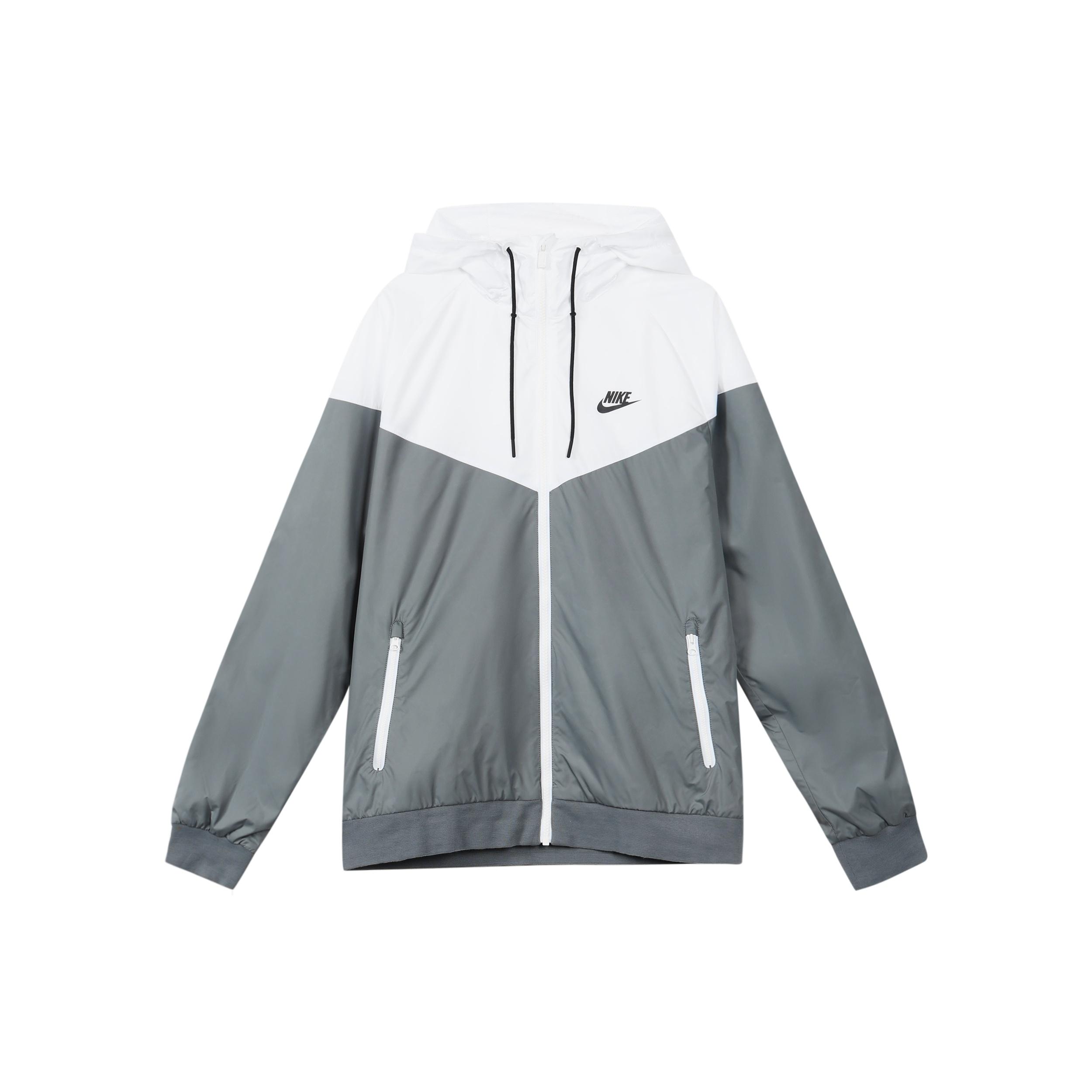 NIKE Sportswear Windrunner Full-Zip Jacket  White Grey  Men s 727325-084 L