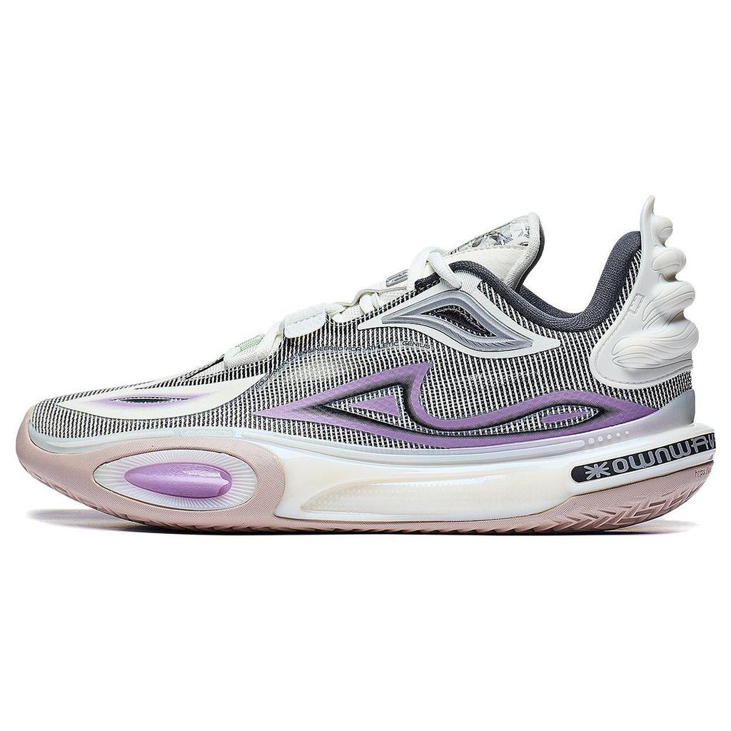Li Ning Wade All City 11 V2 Cushioning Breathable Support Lightweight Rebound Low Top Basketball Shoes Men's Ivory ABAT093-3