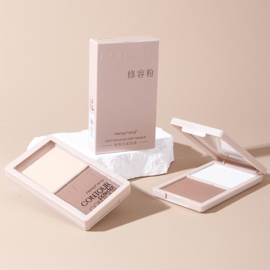 HENGFANG A Multi-purpose To Create 3D Little V Face Silky Smoothing Powder + Highlighter Cosmetics