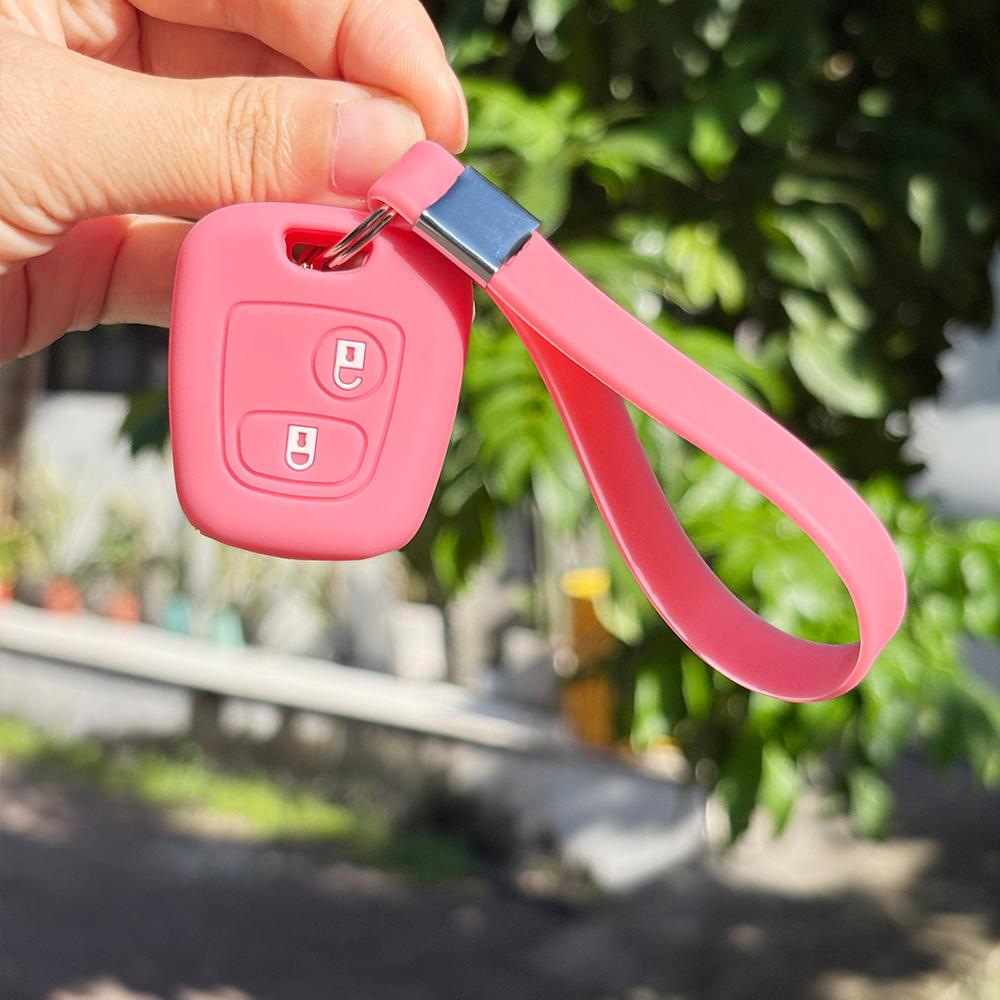 Key Fob Cover Protection For Peugeot 206 107 207 307 2007 406 Partner Keychain Holder For Citroen C3 C1 C2 Berlingo Case Caps