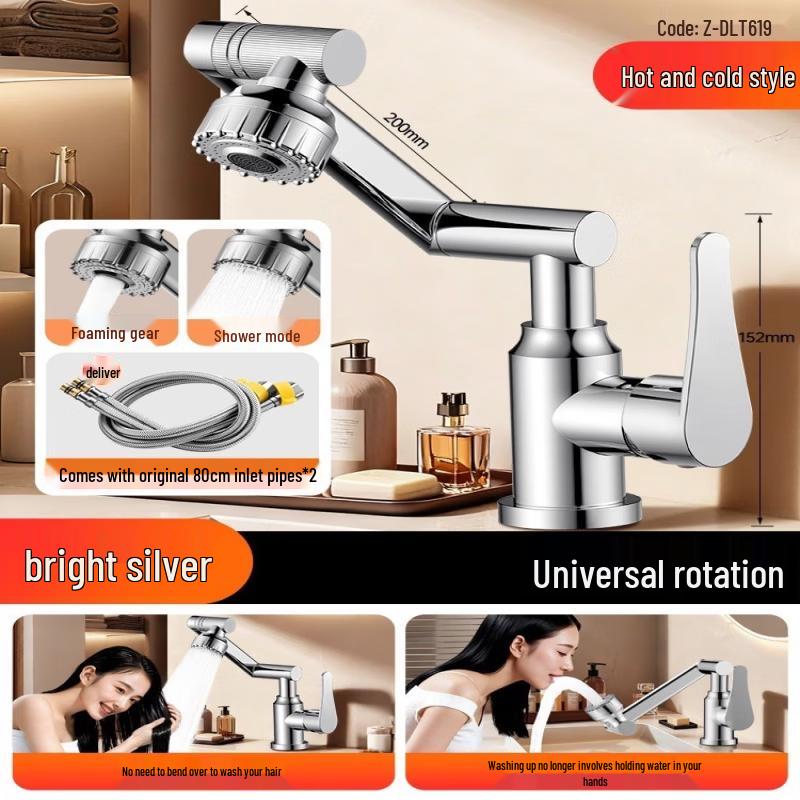 Mechanical Arm Kitchen Faucet, Hot & Cold