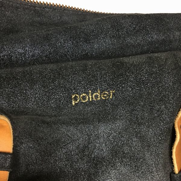 polder Shoulder Tote Bag Black with Lame Effect(USED)