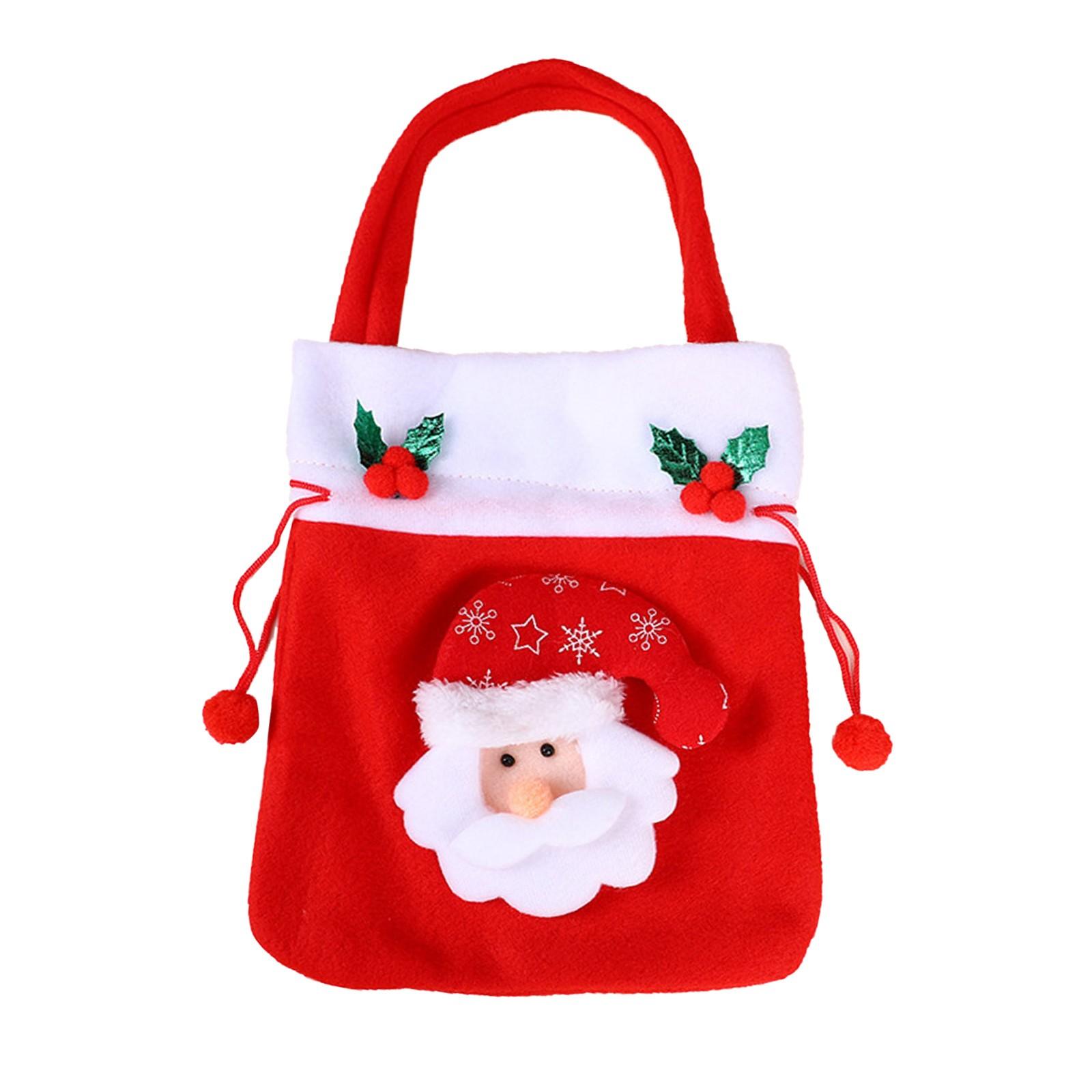 

Творческий пакет Рождественский стиль Пакет Снеговик Лось Санта-Клаус Мешок для наполнения Рождественский подарочный пакет красный