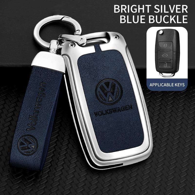 2025 Hot Leather Car Remote Key Case Cover Shell For Volkswagen VW Polo Bora Beetle Tiguan Passat B5 B6 B7 Golf EOS Scirocco Acc