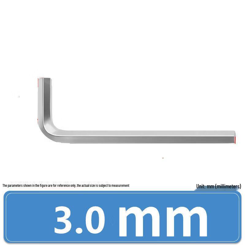 L-Shaped Hex Key Set: Single Flat Head Allen Screwdriver & Hexagonal Wrench (Metric)