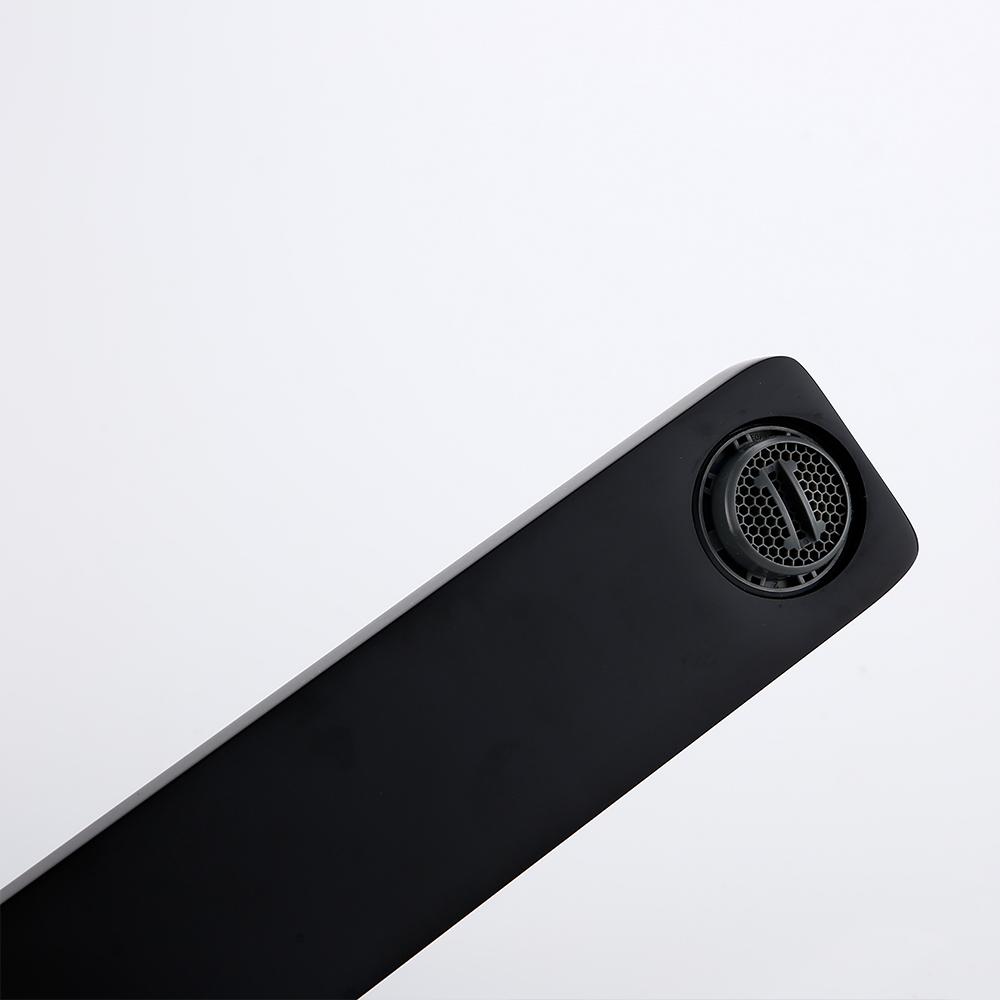 Bathroom Faucets Black Brass Single Hole Single Handle 360 Degree Rotation Deck Mounted Basin Hot And Cold Water Sink