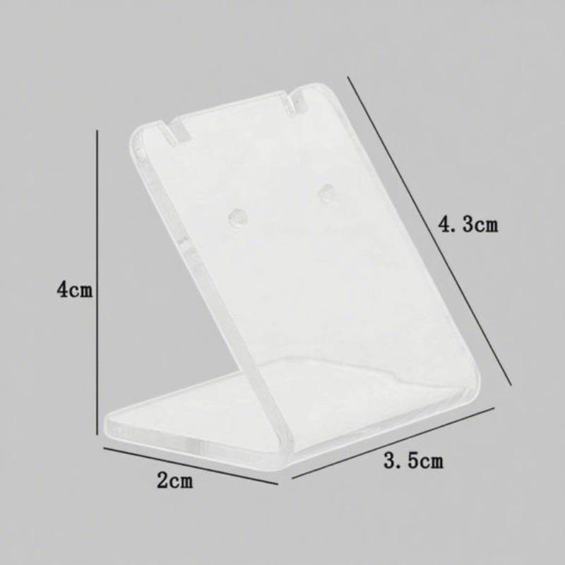 L-shaped Acrylic Earring Display Stand Transparent Earring Counter Display Prop Rack Thicken Stable Jewelry Racks Multi Slot Storage Display Board