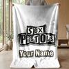 Sex Pistols Custom Flannel Throw Blanket Print Your Name Text Soft Warm Blanket Holiday Present