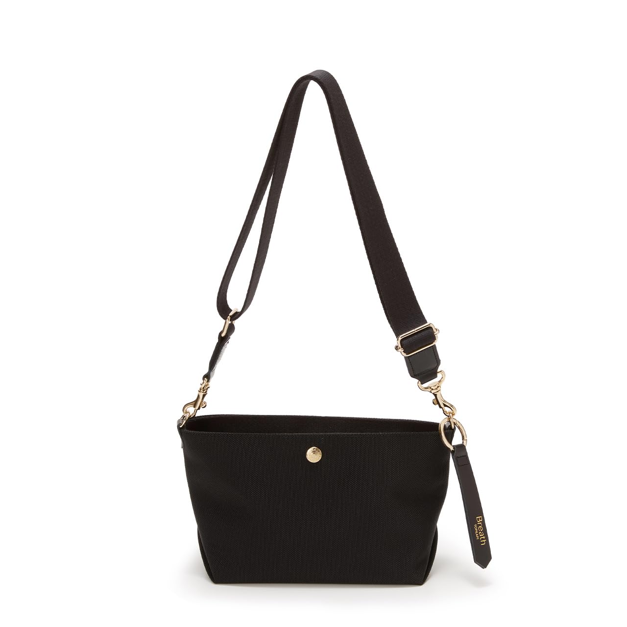 

[Breath TOPKAPI] Aerial Nylon Shoulder Bag with Color StrapLightweight Black