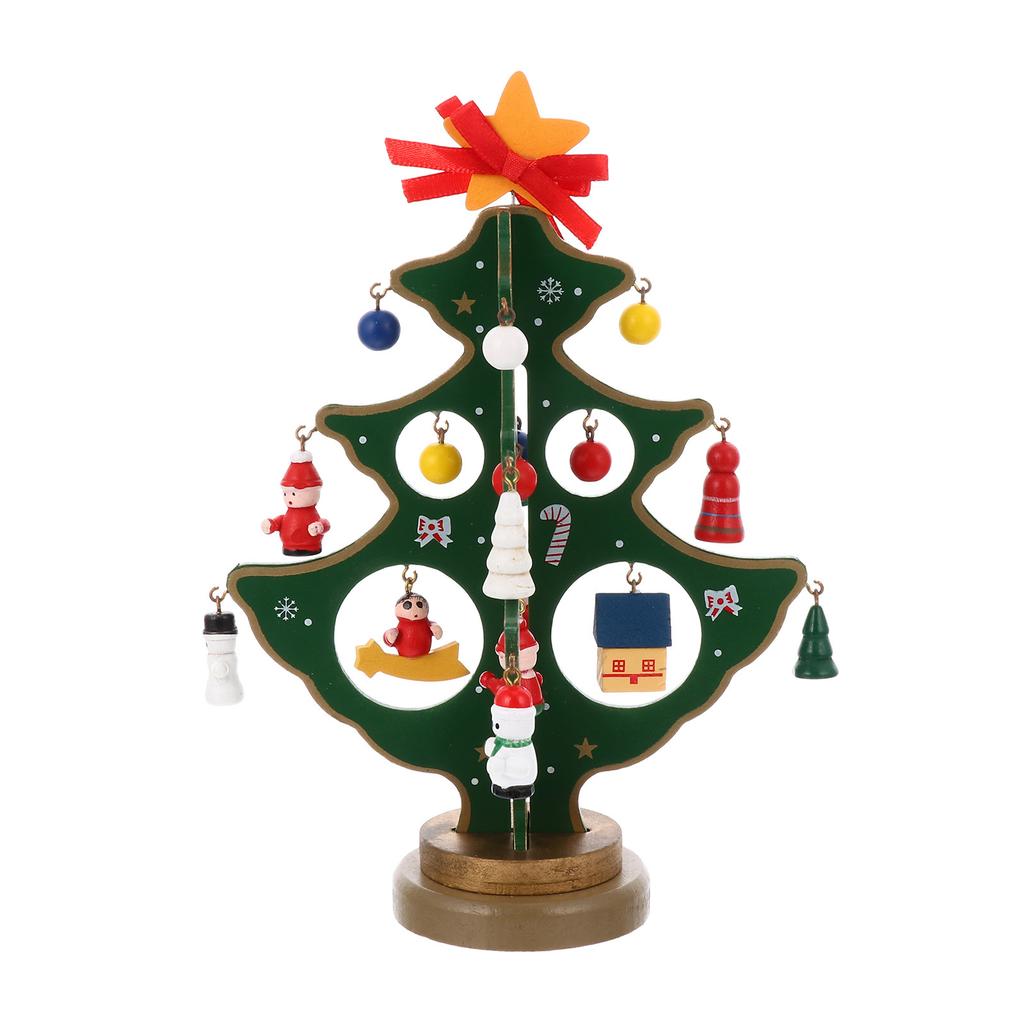 Wooden Christmas Tree Nament Decor Statue Xmas Supplies Holiday Gifts Home Festive Decorations Christmas Party