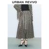 UR Women's Irregular Plaid High-Waist A-Line Skirt