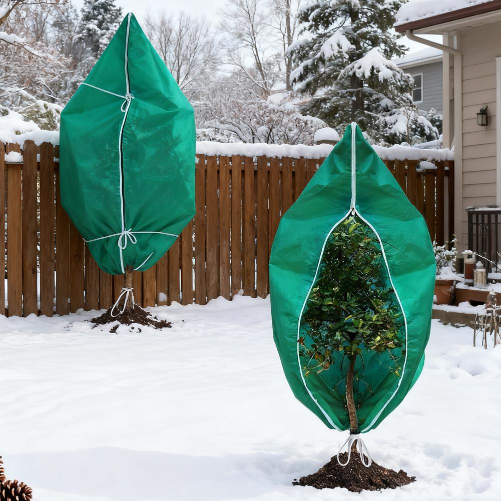 4 Stück/Los Winterpflanzen-Frostschutzhaube, Verdicktes Vliesstoff-Baum- und Gartenschutz gegen Kälte, Gartenjacke für Pflanzen