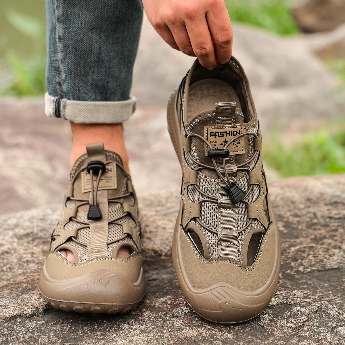 Men s Sandals Casual Sport Sandals Mesh Sandals for Men Summer Comfortable Sneakers Non Slip Beach Shoes 39