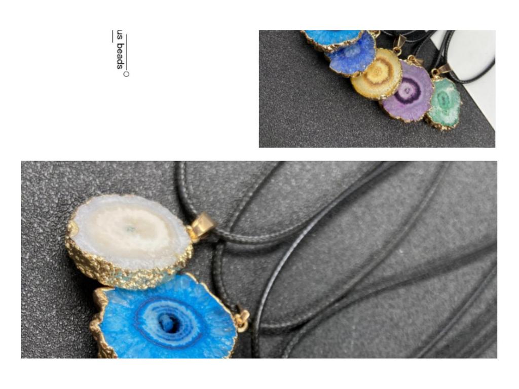 Seven-Color Crystal Sunflower Pendant Necklace with Gold Edging