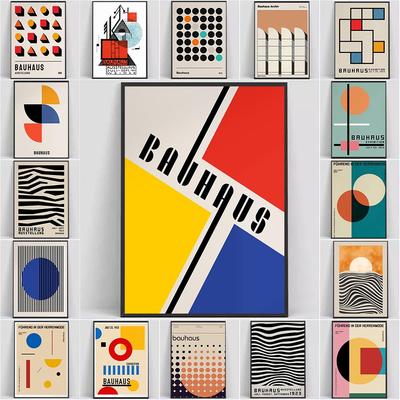 Bauhaus Exhibition Unique Geometric Posters Minimalist Art Canvas Prints Abstract Paintings Living Room Murals Home Decoration