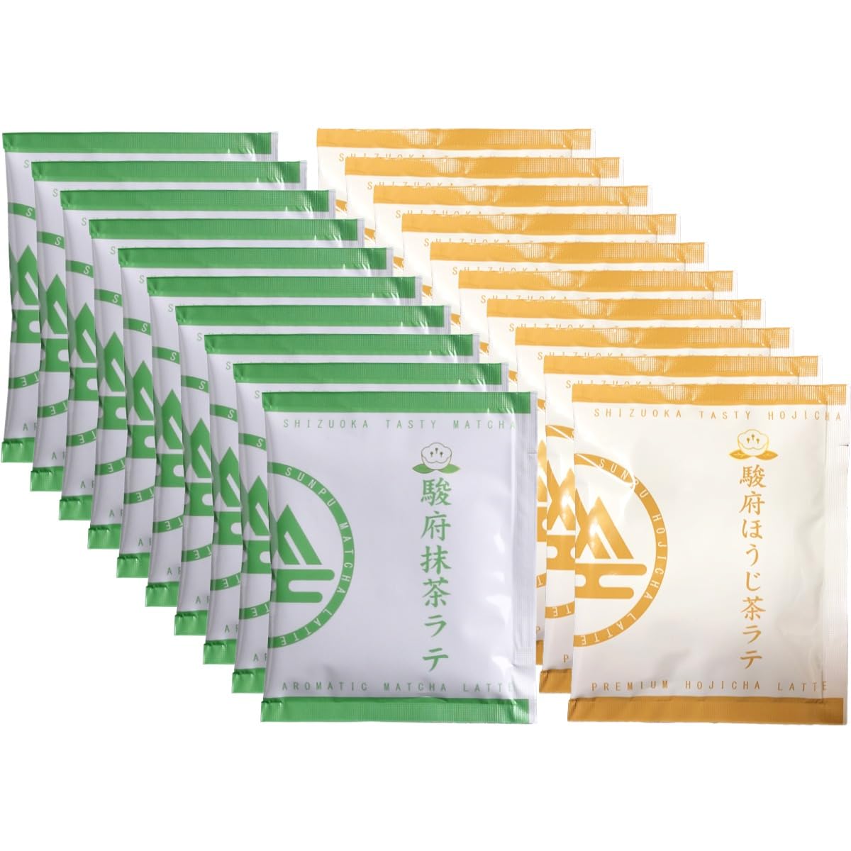 Hiraoka Shoten Sunpu Matcha Latte Sunpu Hojicha Latte Set bags & (10 each)
