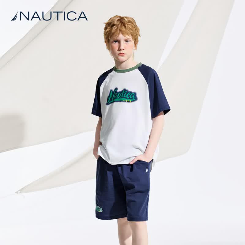 NAUTICA Boys Color-Block T-shirt & Shorts Set 160/72