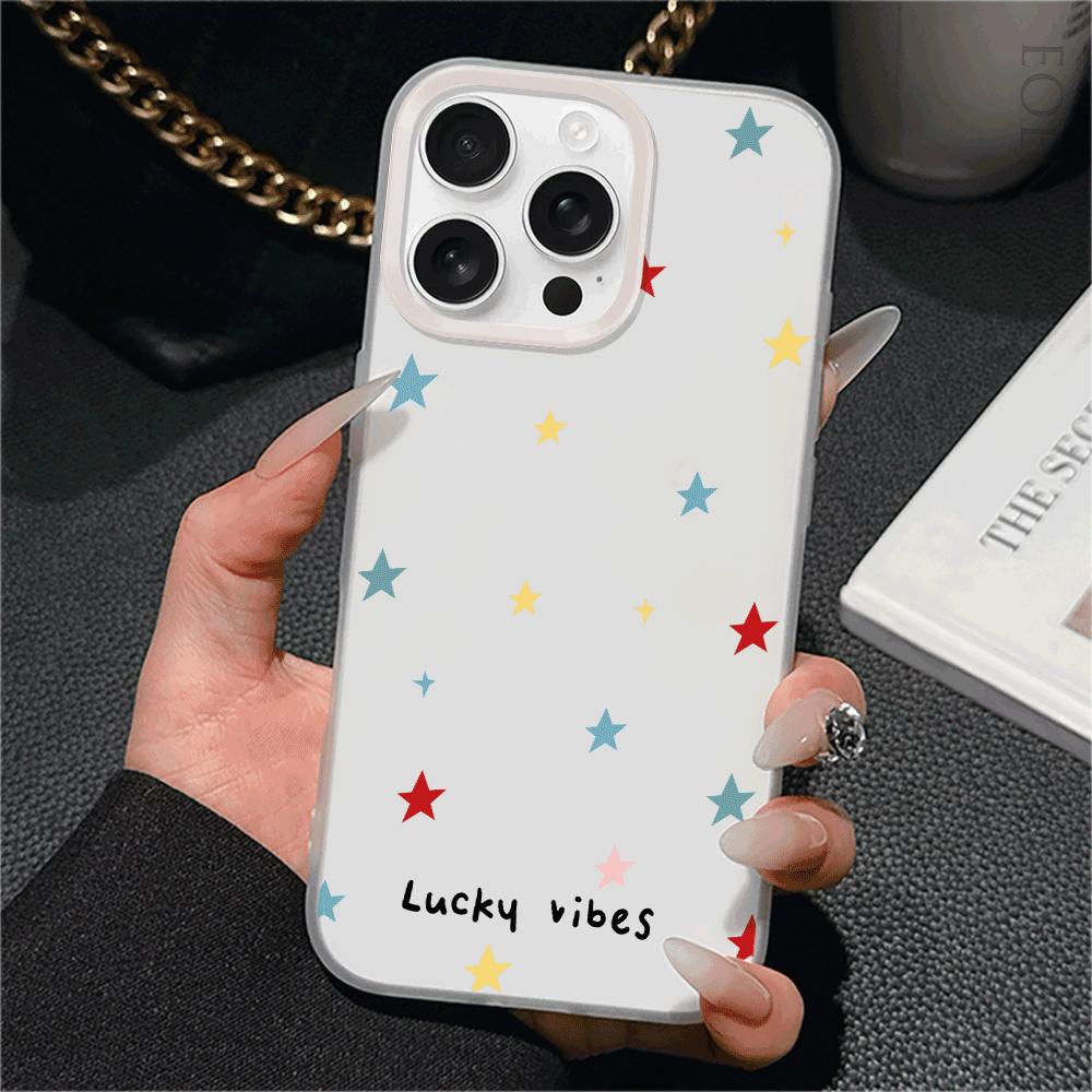 Star Silicone Case for iPhone 16/15/14/13/12/11 Pro Max/Mini - Ultra-Thin Slim Anti-Scratch & Drop Protective Cover, Trendy Gift